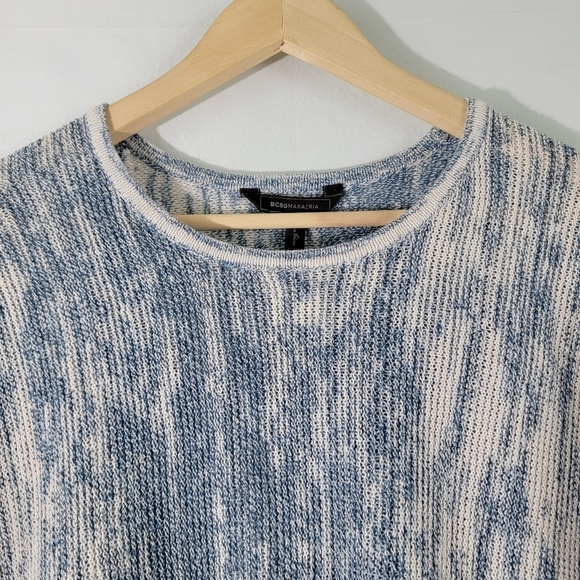 BCBG Maxazria CAMERON Women's Knit Top Sz S Gray Dolman Sleeve 100% Cotton Y2K - Picture 4 of 12